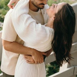 SHOWPO JONDRA RUCHED FRONT LONG SLEEVE PLISSE BLOUSE IN CREAM